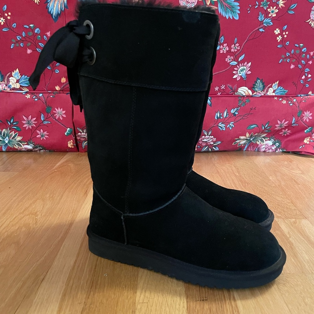 Kookaburra Andrah sheepskin boots, black size 7